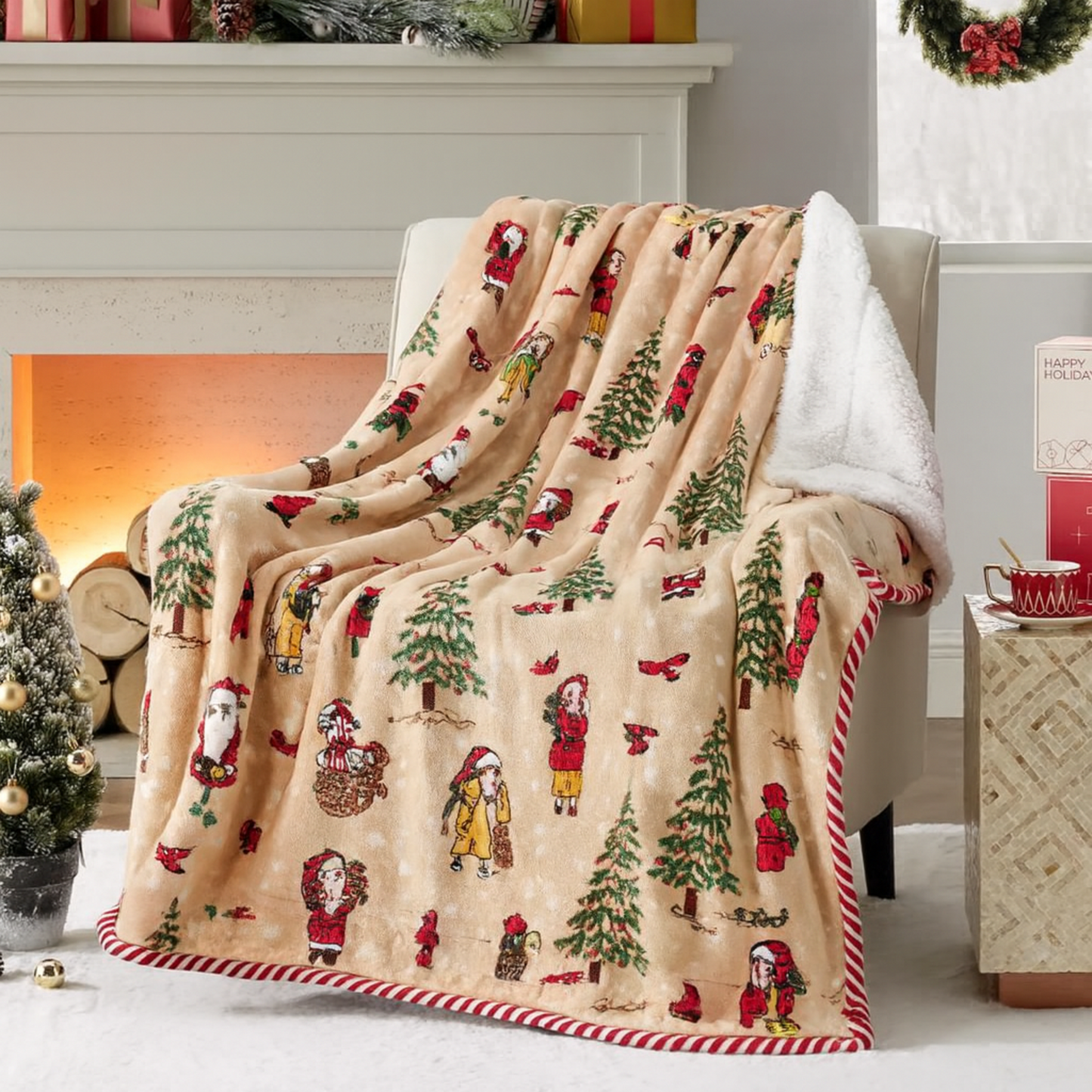 Snuggy Heated Plush Throw Blanket