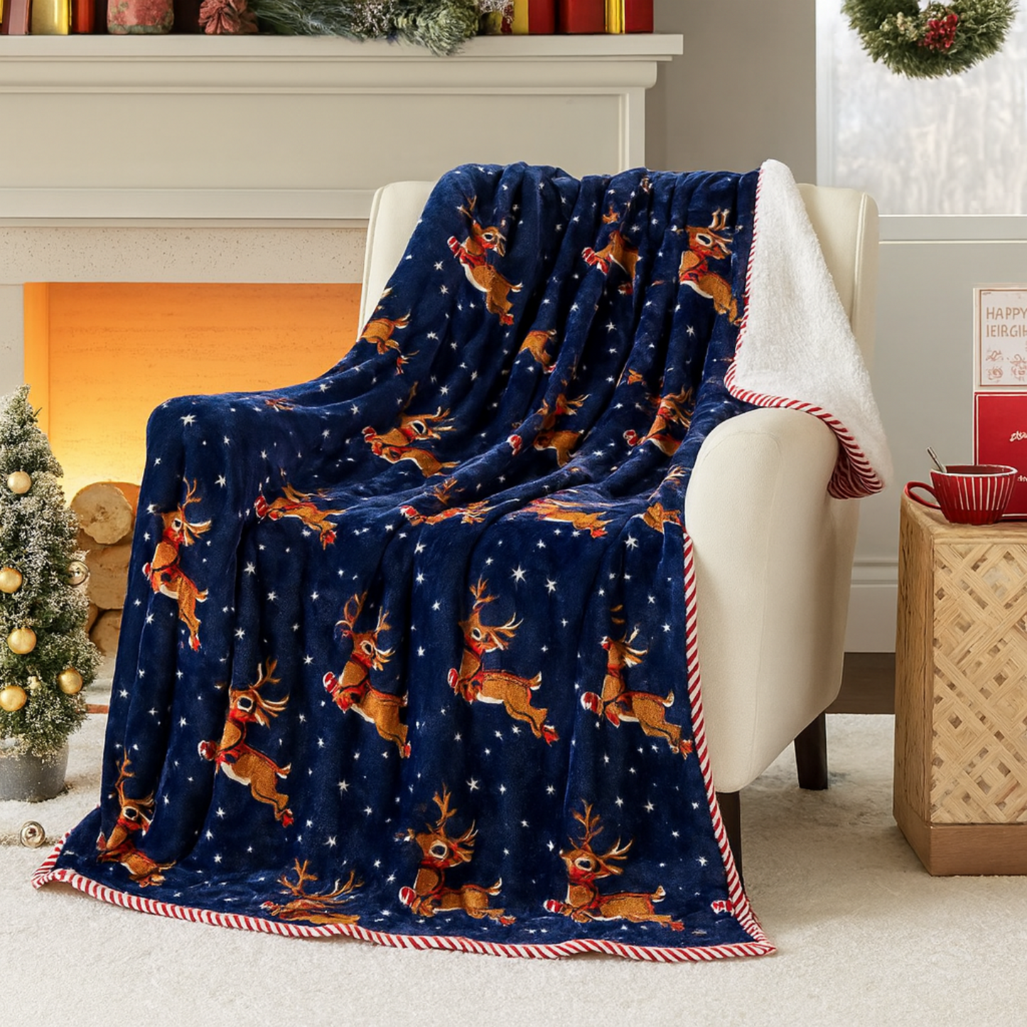 Snuggy Heated Plush Throw Blanket