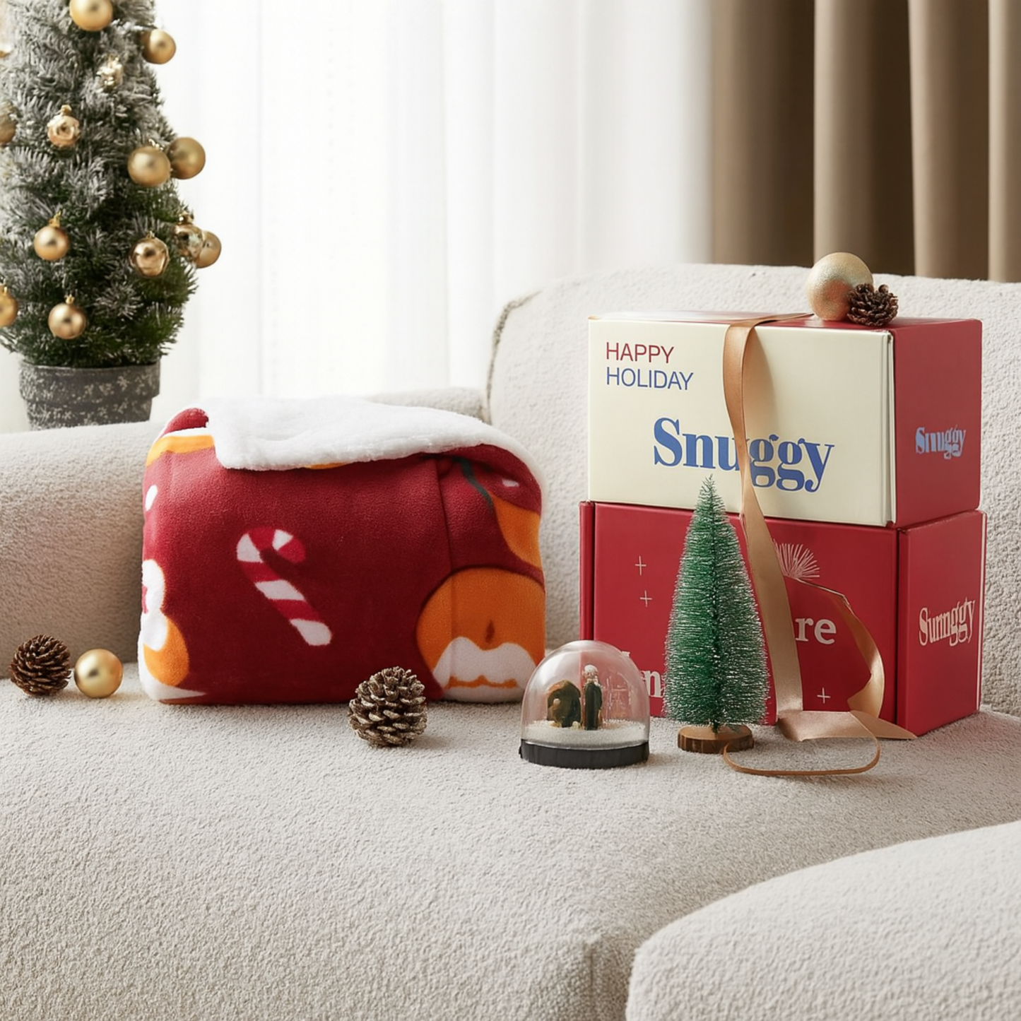 Snuggy Heated Plush Throw Blanket