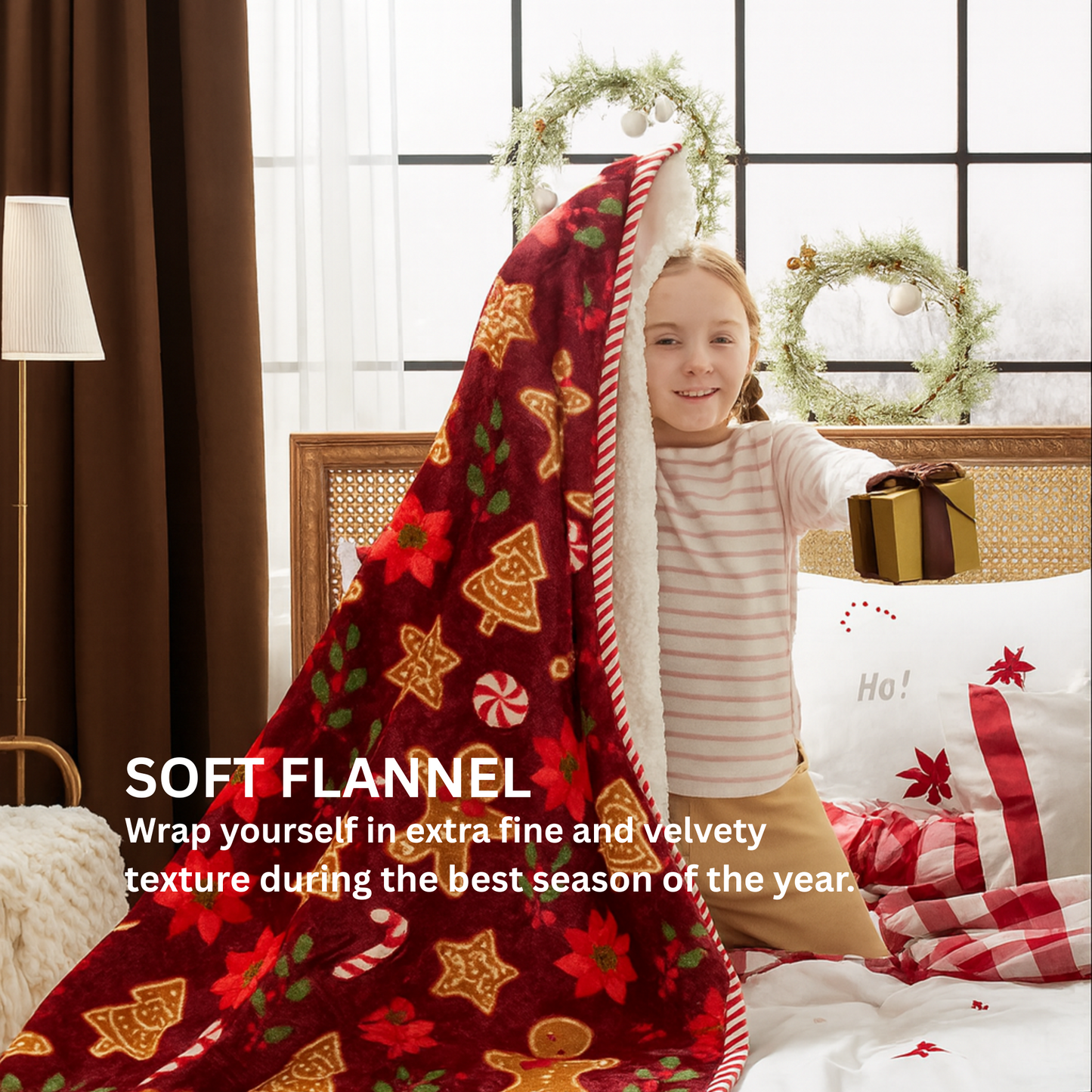 Snuggy Heated Plush Throw Blanket